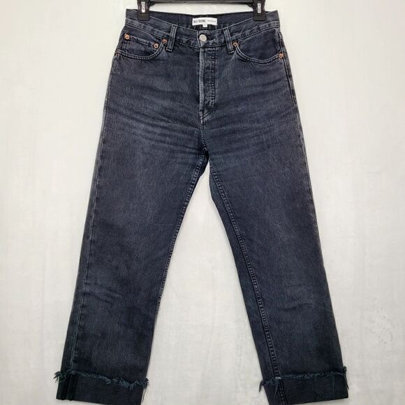 RE/DONE High Waist Button Fly Jeans Size 25 - Picture 1 of 9